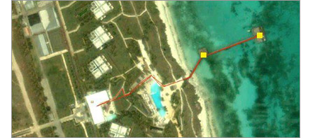 Arial view of the project site