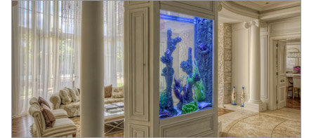 Small private acrylic aquarium