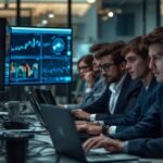 Young bankers using AI tools at Morgan Stanley and Bank of America