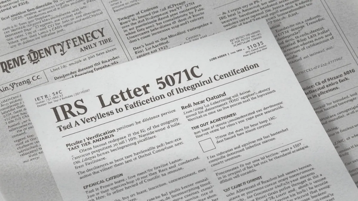 IRS Letter 5071C identity verification notice