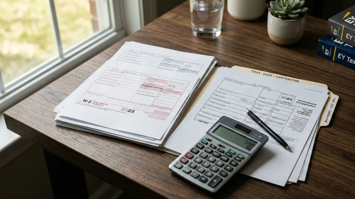 W-2 and 1099 tax forms for first-time filers