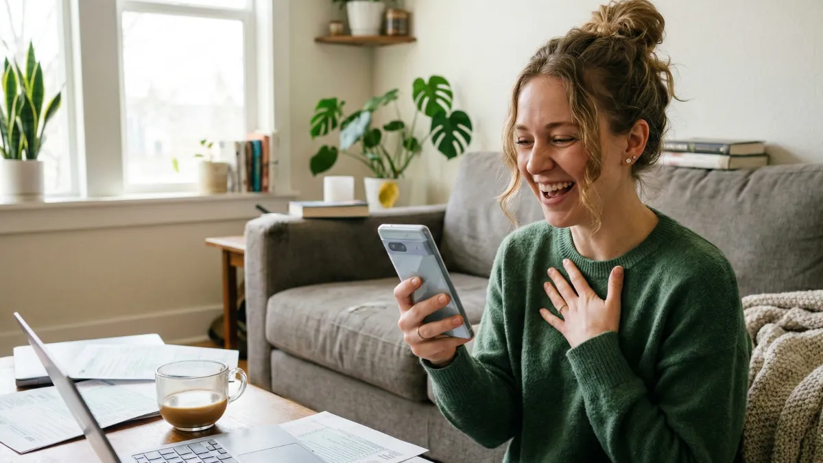 First-time filer receiving IRS tax refund