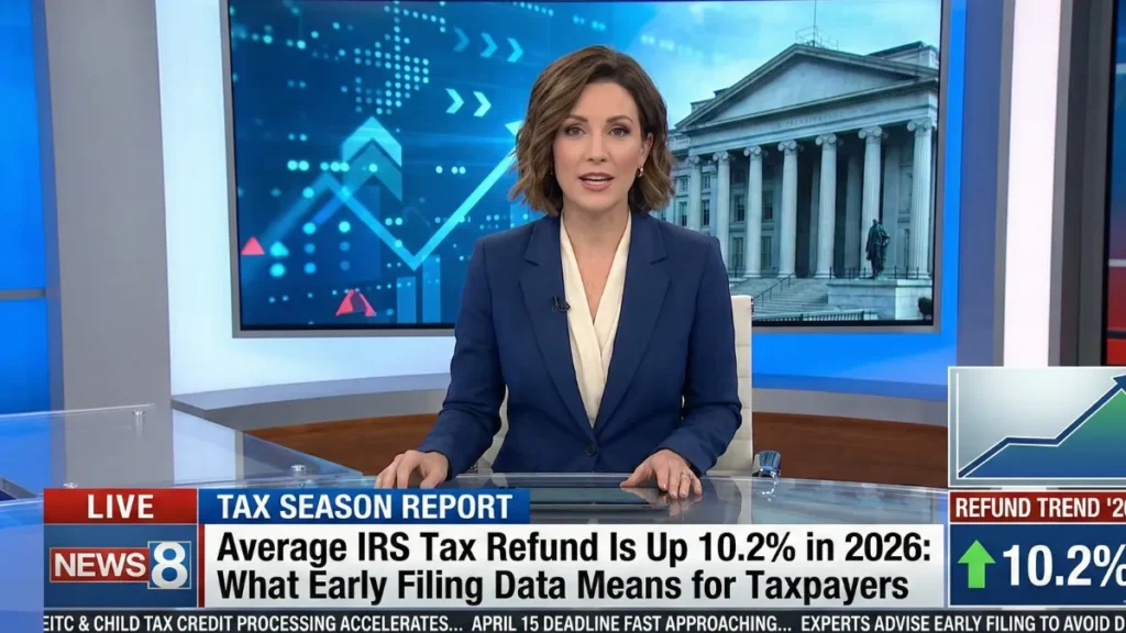 Average IRS tax refund increase 2026 early filing data