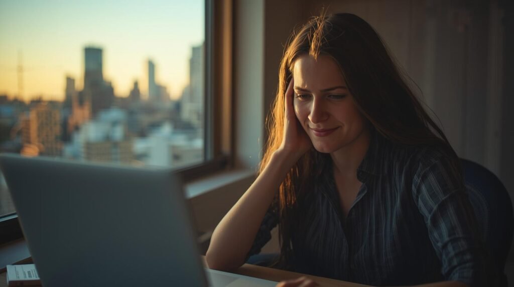 American professional finishing work early after using AI productivity tools in 2026
