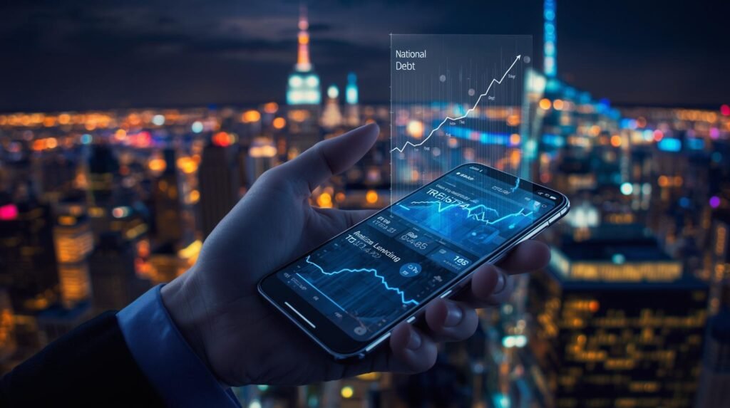 comparing US debt growth and productivity improvement